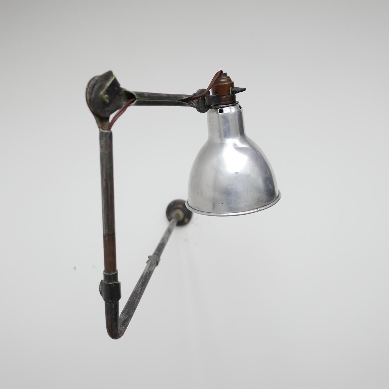 Bernard-Albin Gras Model 310 Adjustable Wall Lamp In Good Condition For Sale In London, GB