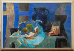 1957 Mid-Century Modern Still Life by Bernard Arnest, Oil on Canvas