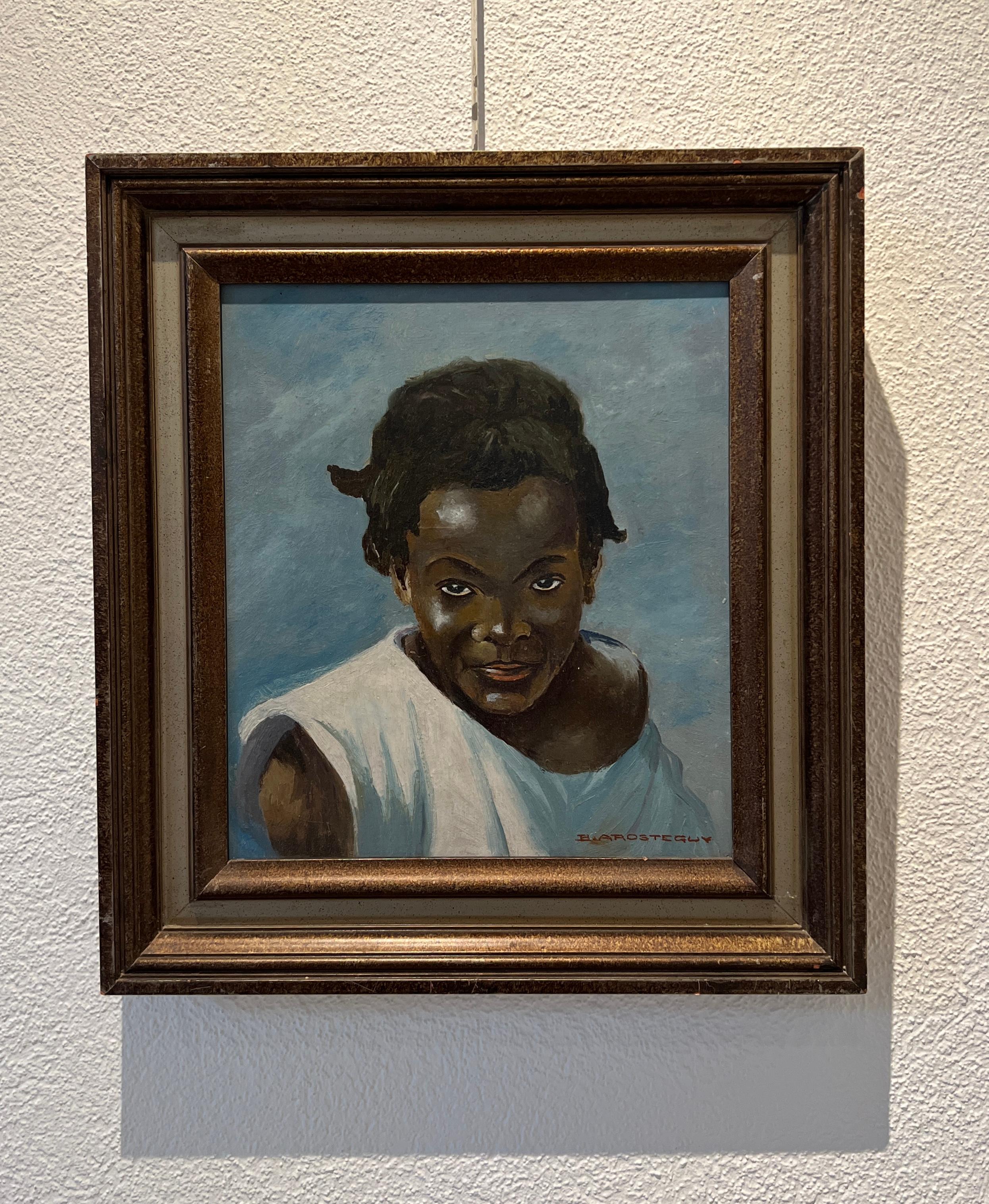 Junge Frau – Painting von Bernard Arostéguy