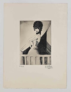 Woman - Etching by Bernard Bécan - 1925