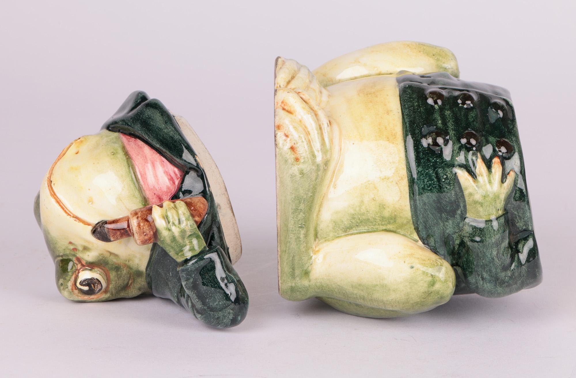 Bernard Bloch Austrian Majolica Frog Tobacco Jar  2