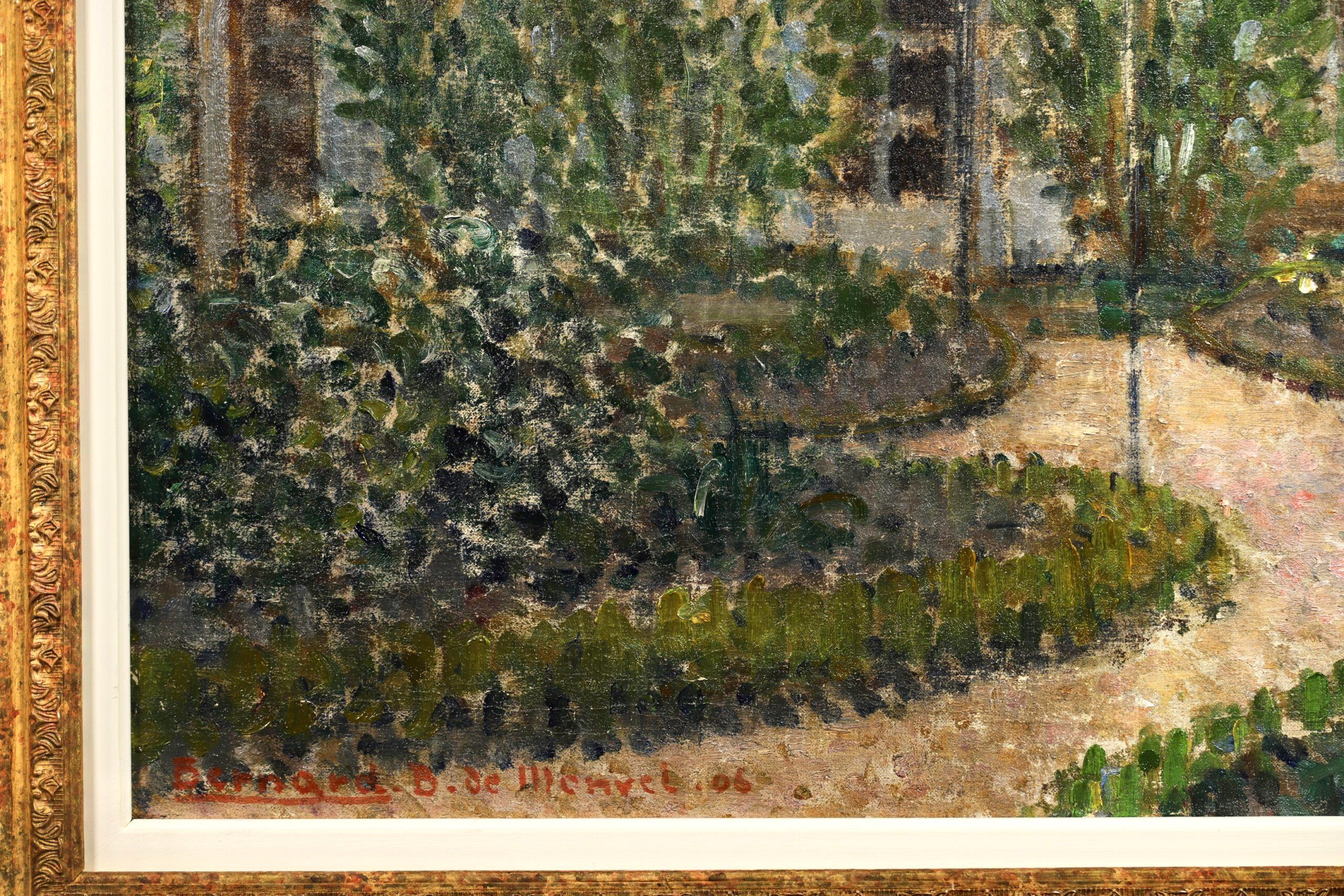 Le Jardin - Impressionist Landscape Oil Painting by Bernard Boutet de Monvel For Sale 5