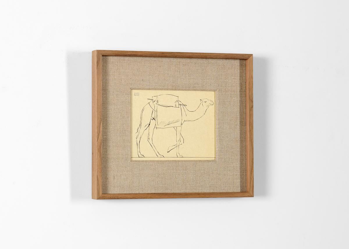 One of a series of drawings Bernard Boutet de Monvel made circa 1922 while participating in the Croisière Citroën, an expedition comprising scientists and artists who traversed the Saharan Desert in Citroën vehicles  specially adapted for the