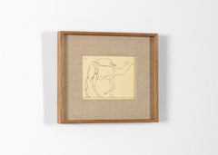 Bernard Boutet de Monvel, Dibujo enmarcado realizado cruzando Sarhara, Francia, c. 1922