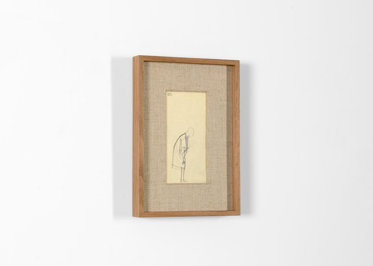 Art Deco Bernard Boutet de Monvel, Framed Drawing Made Crossing Sarhara, France, c. 1922 For Sale