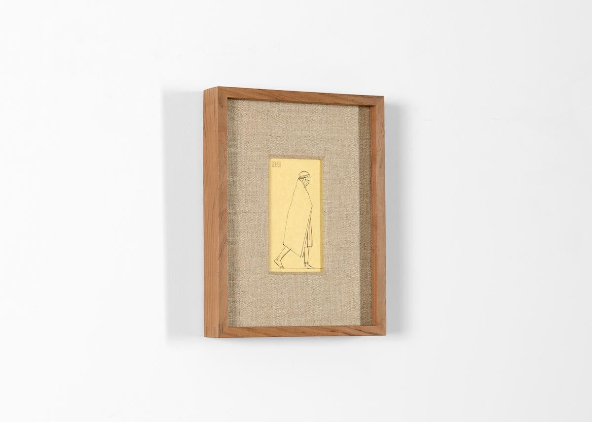 Art Deco Bernard Boutet de Monvel, Framed Drawing Made Crossing Sarhara, France, c. 1922 For Sale