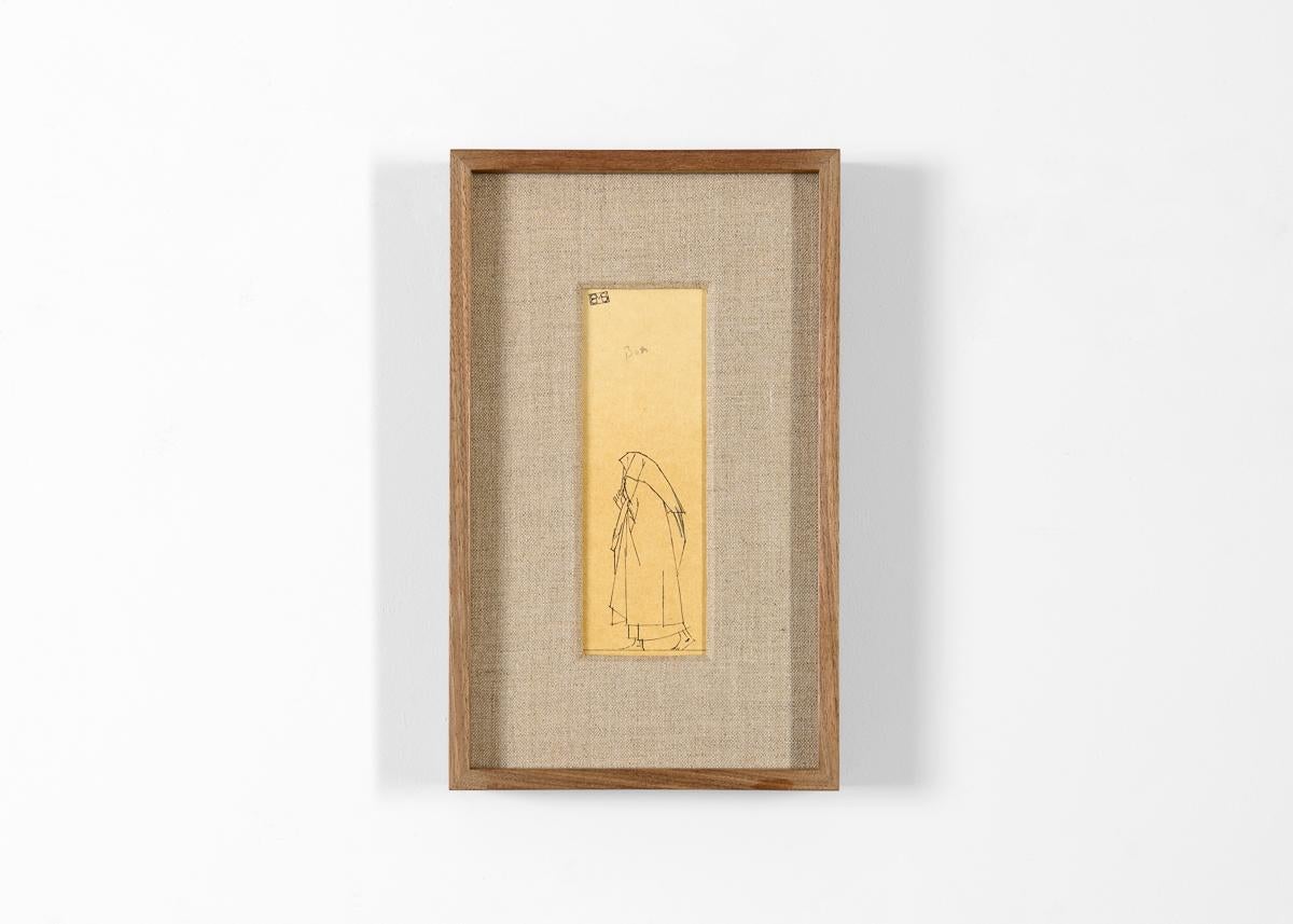 Francese Bernard Boutet de Monvel, Disegno incorniciato realizzato attraversando Sarhara, Francia, C.C. 1922 in vendita