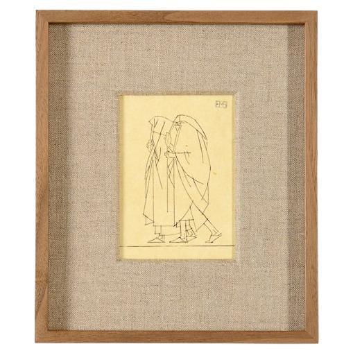 Bernard Boutet de Monvel, Framed Drawing Made Crossing Sarhara, France, c. 1922