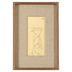 Bernard Boutet de Monvel, Framed Drawing Made Crossing Sarhara, France, c. 1922