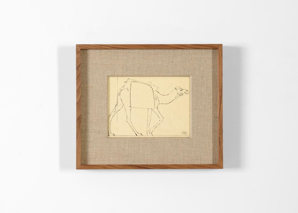 Bernard Boutet de Monvel, Disegno incorniciato realizzato attraversando Sarhara, Francia, C.C. 1922
