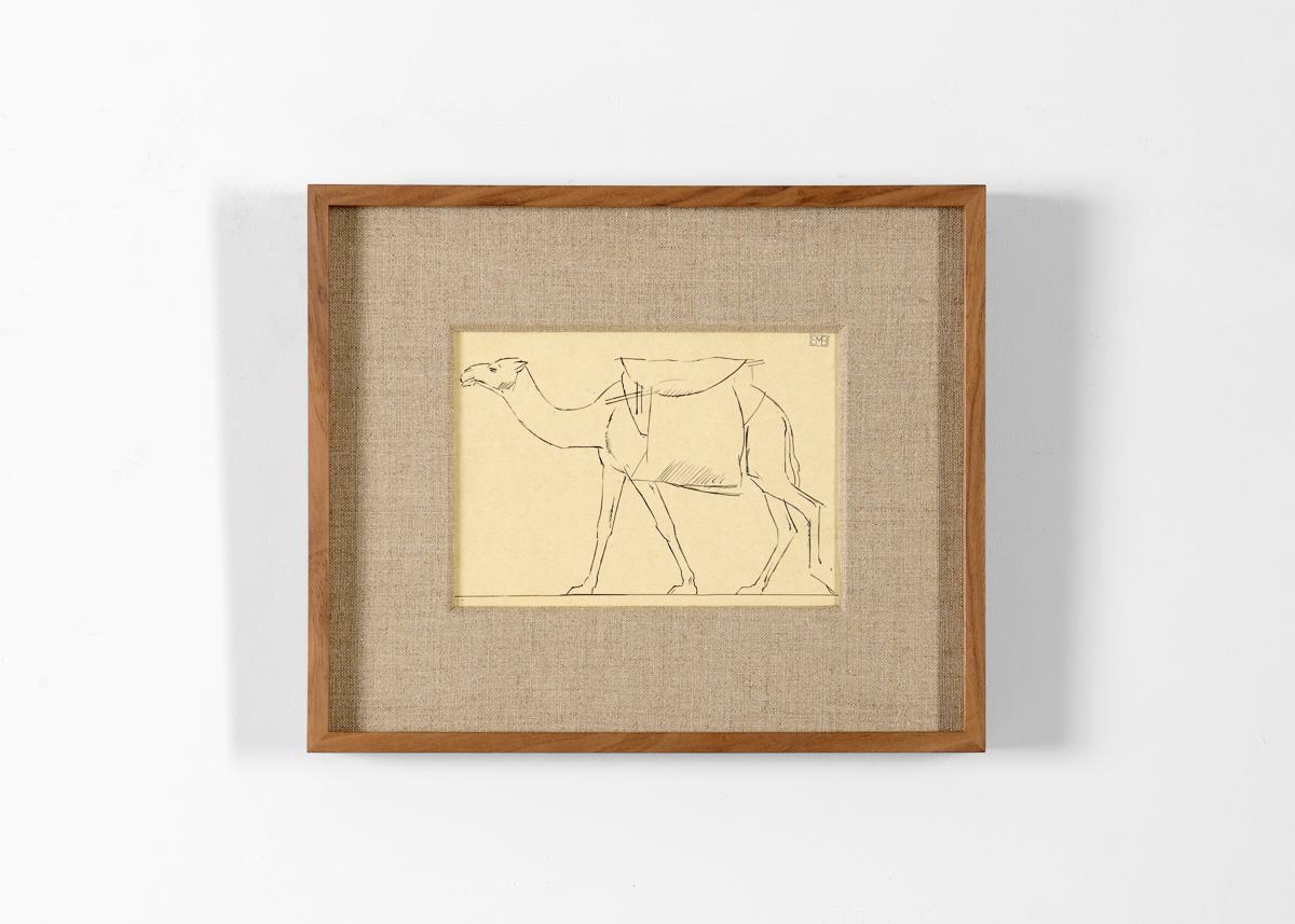 Bernard Boutet de Monvel, Disegno incorniciato realizzato attraversando Sarhara, Francia, C.C. 1922