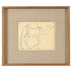 Bernard Boutet de Monvel, Framed Drawing Made Crossing Sarhara, France, c. 1922