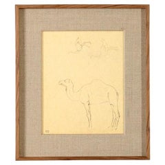 Bernard Boutet de Monvel, Framed Drawing Made Crossing Sarhara, France, c. 1922
