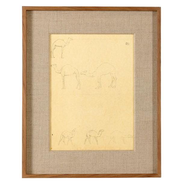 Bernard Boutet de Monvel, Framed Drawing Made Crossing Sarhara, France, c. 1922