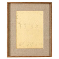 Bernard Boutet de Monvel, Framed Drawing Made Crossing Sarhara, France, c. 1922