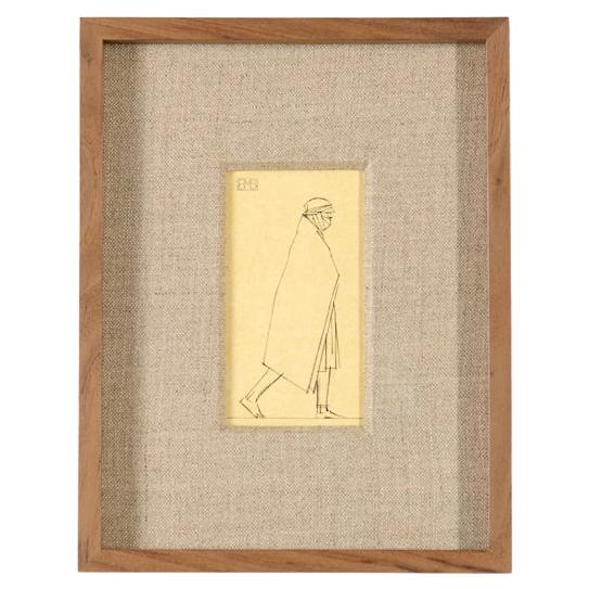 Bernard Boutet de Monvel, Framed Drawing Made Crossing Sarhara, France, c. 1922 For Sale