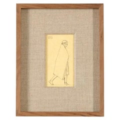 Bernard Boutet de Monvel, Framed Drawing Made Crossing Sarhara, France, c. 1922