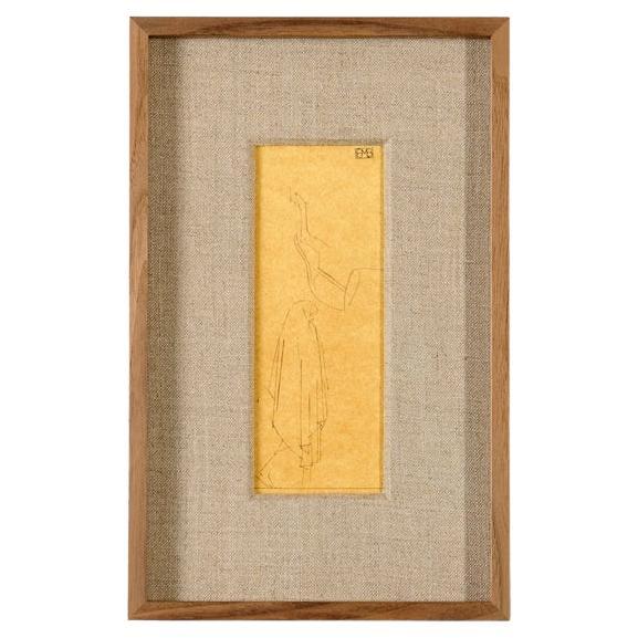 Bernard Boutet de Monvel, Framed Drawing Made Crossing Sarhara, France, c. 1922 For Sale