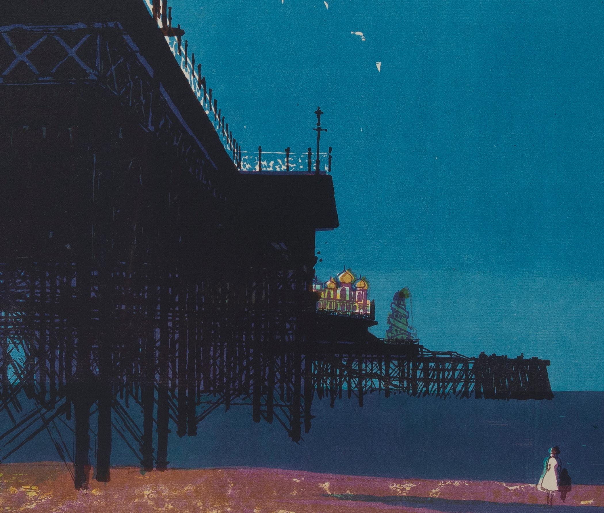 Palace Pier, Brighton. Lithographie von Bernard Brett. ca. 1975 im Angebot 4