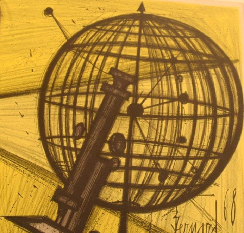 Bernard Buffet, 1928-1999, Litografía en color, Título: Le micrscope, Fechado 1968 Moderno en venta