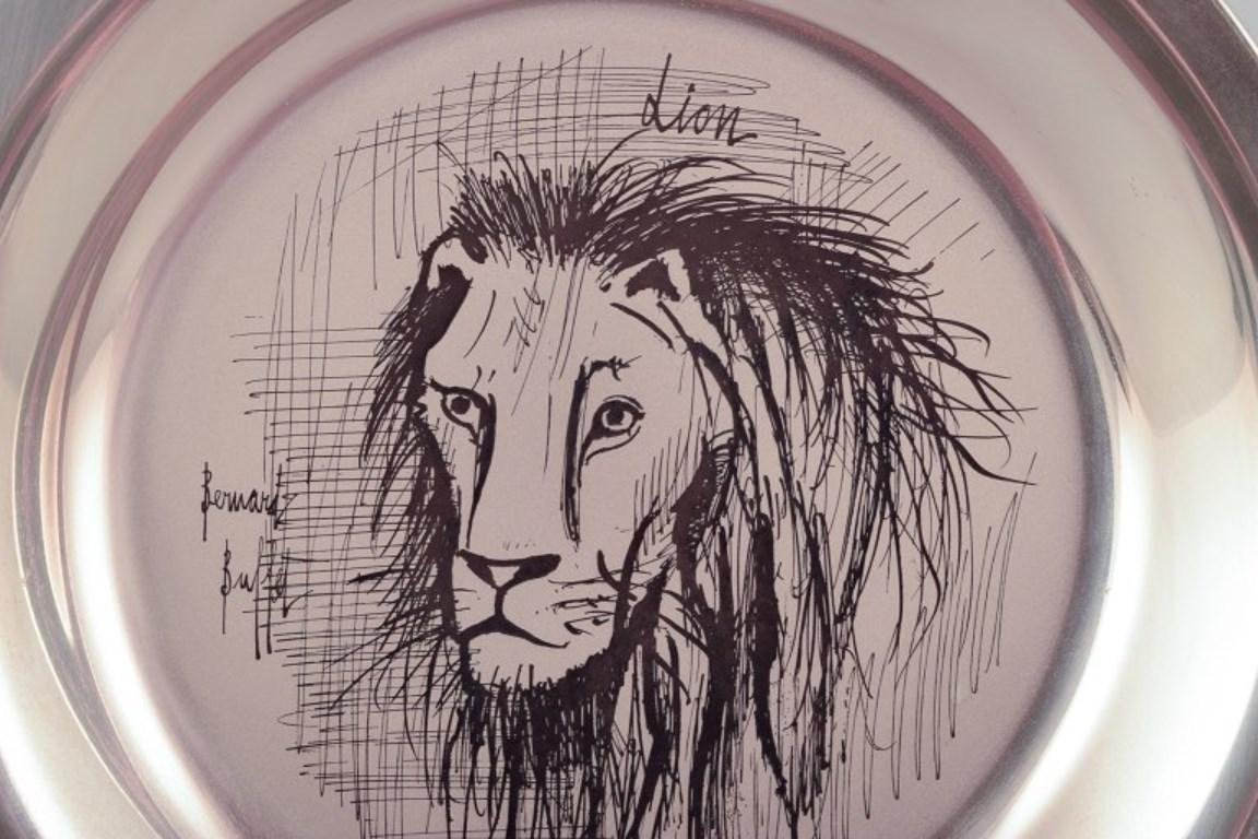 Bernard Buffet (1928-1999), French artist. Year plate in sterling silver. 1976. In Excellent Condition For Sale In Copenhagen, DK