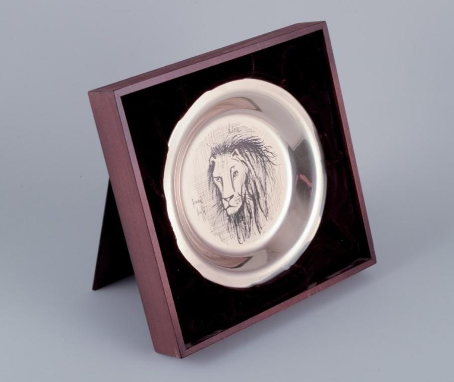 Bernard Buffet (1928-1999), French artist. Year plate in sterling silver. 1976.  For Sale 3