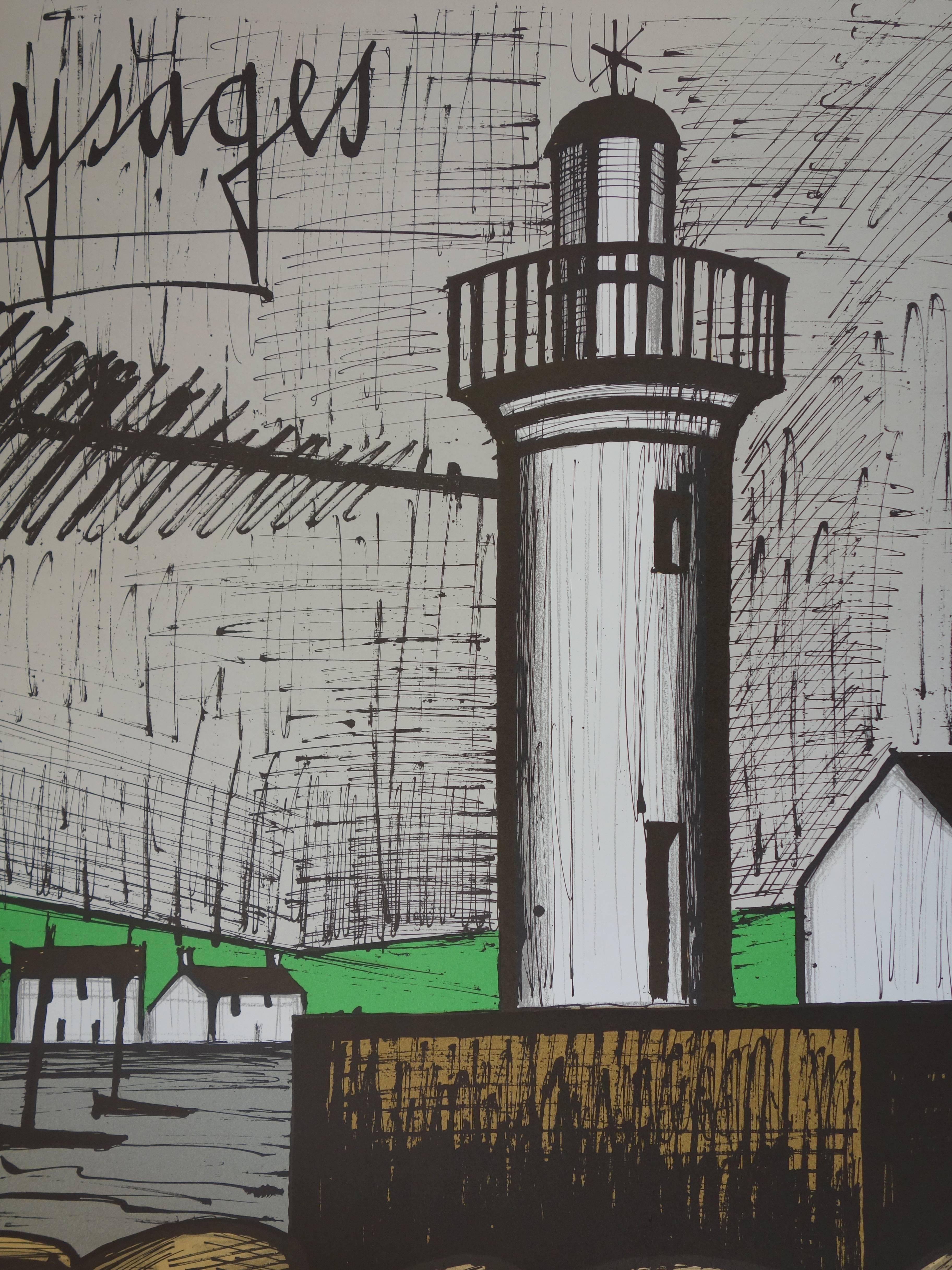Britain : The Lighthouse - Lithograph - Mourlot 1983 - Modern Print by Bernard Buffet