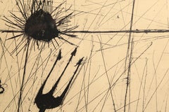 Ourisns et Lampe a Petrole, Lithographie der Pariser Schule von Bernard Buffet, Lithographie