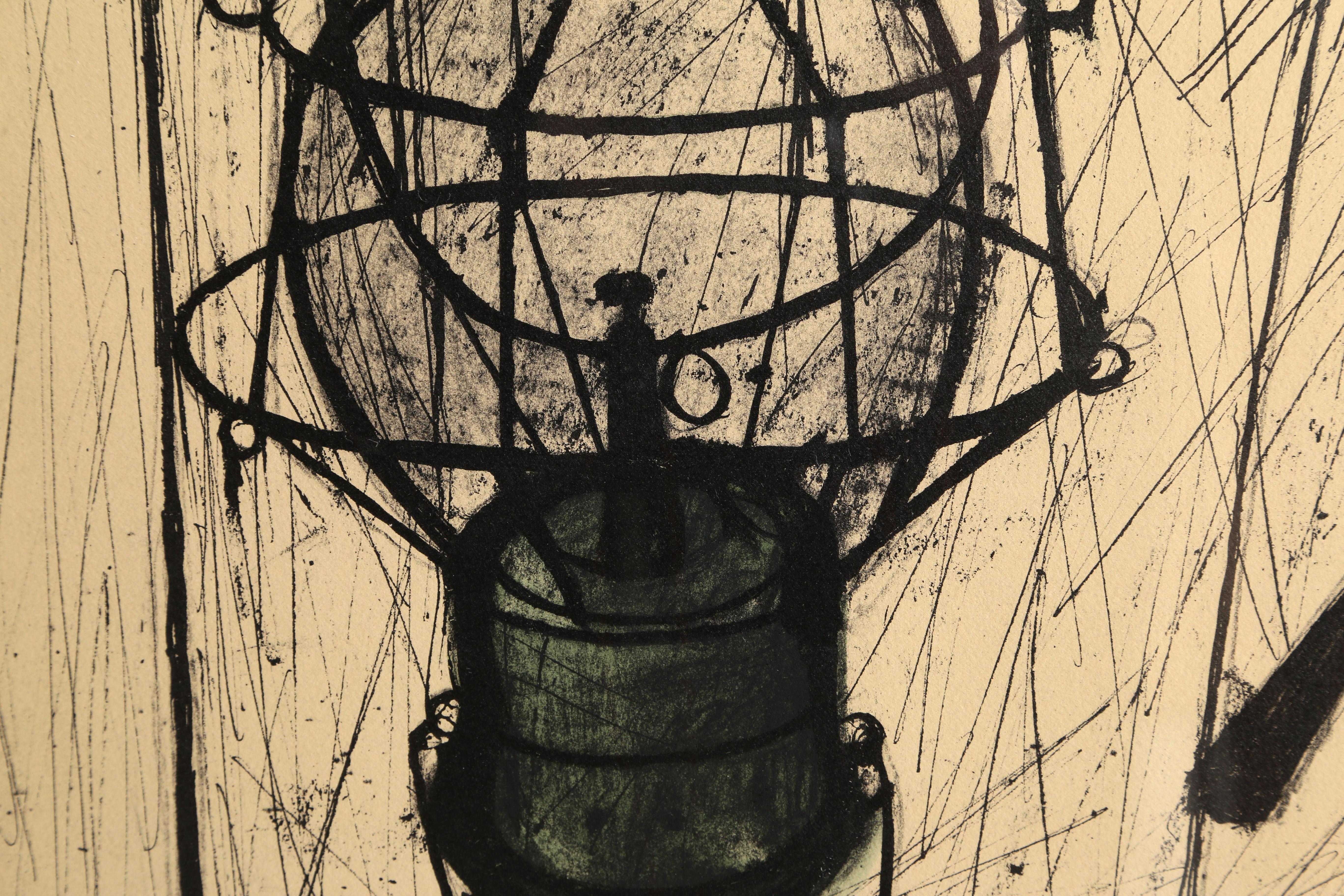Oursins et Lampe a Petrole, Lithographie von Bernard Buffet im Angebot 2