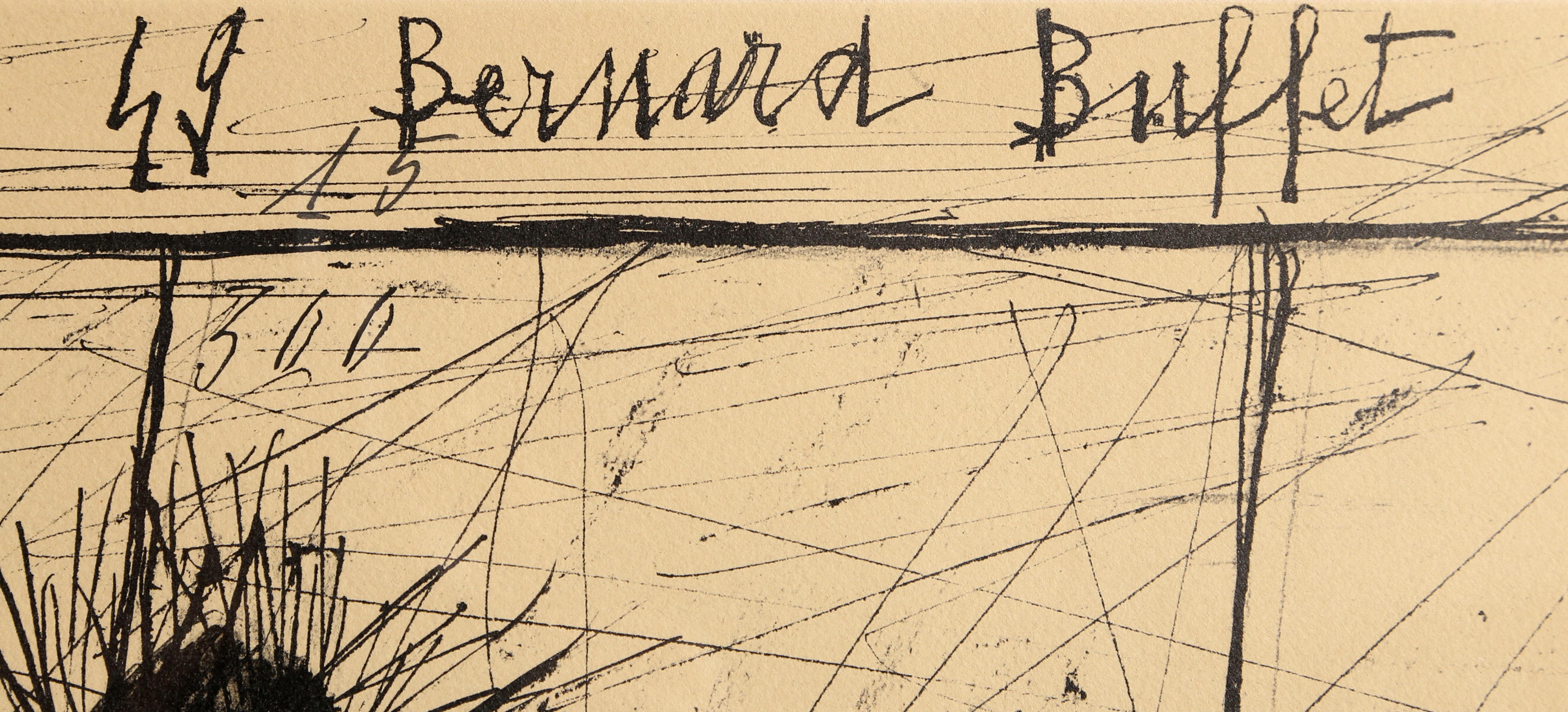 Ourisns et Lampe a Petrole, Escuela de París Litografía de Bernard Buffet en venta 3