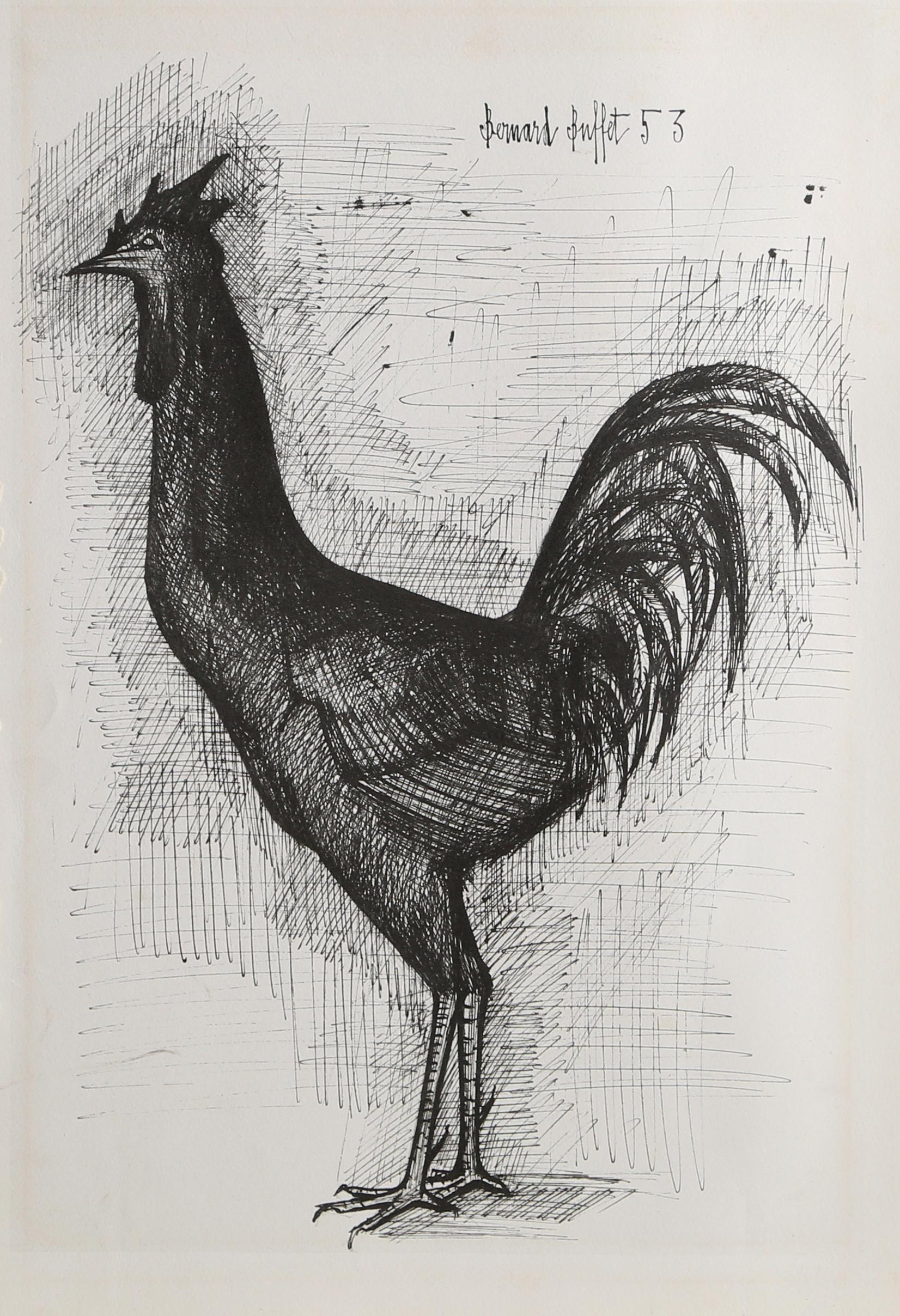 Bernard Buffet Animal Print - Rooster