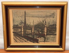 Seine et tour Eiffel - Impresión litográfica