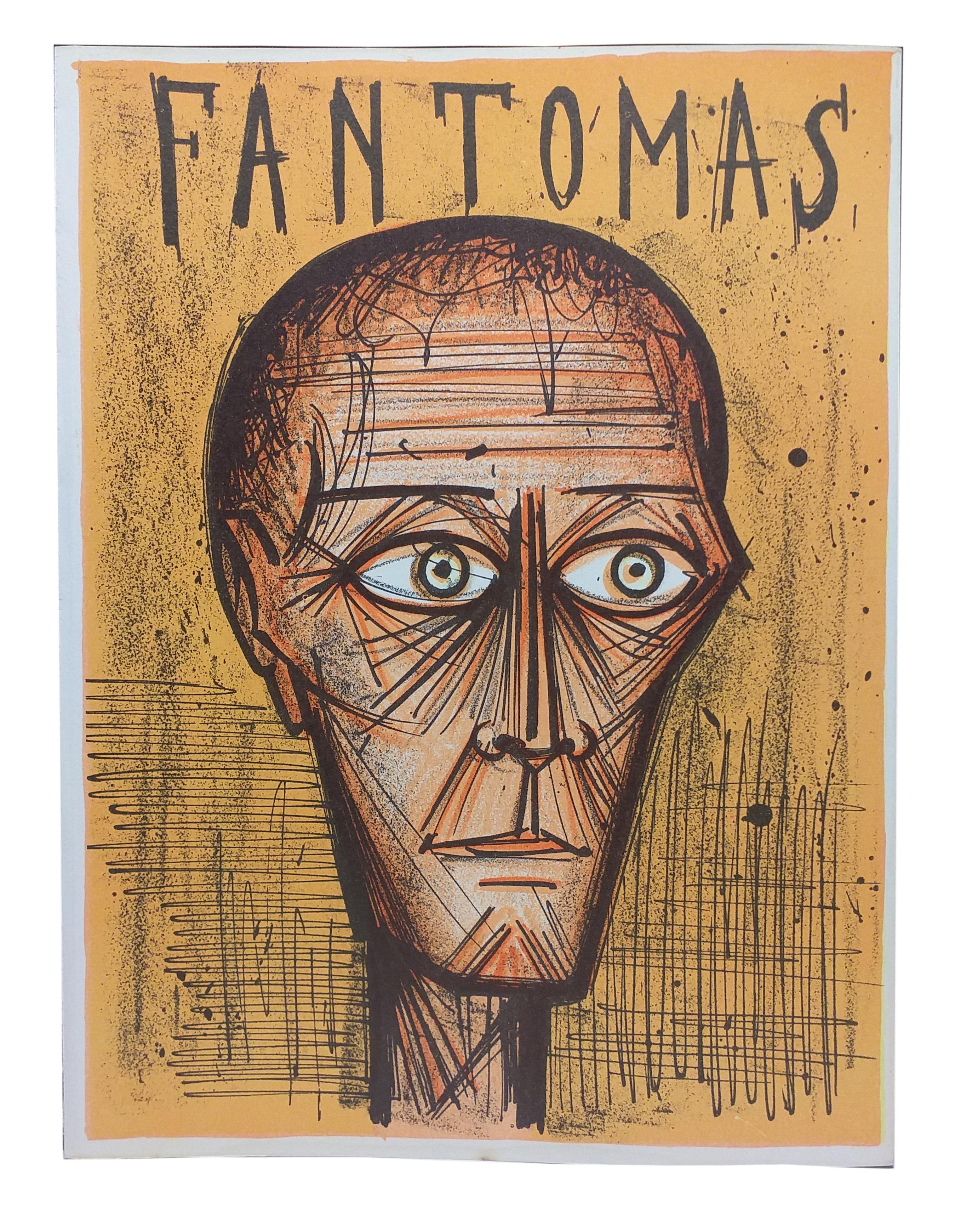 Bernard Buffet
FANTOMAS 
Fantomas-Reihe 
Lithographie Mourlot Ausgabe 3000ex 
Circa 1967
Maße: 22cm x 16cm 
150€.