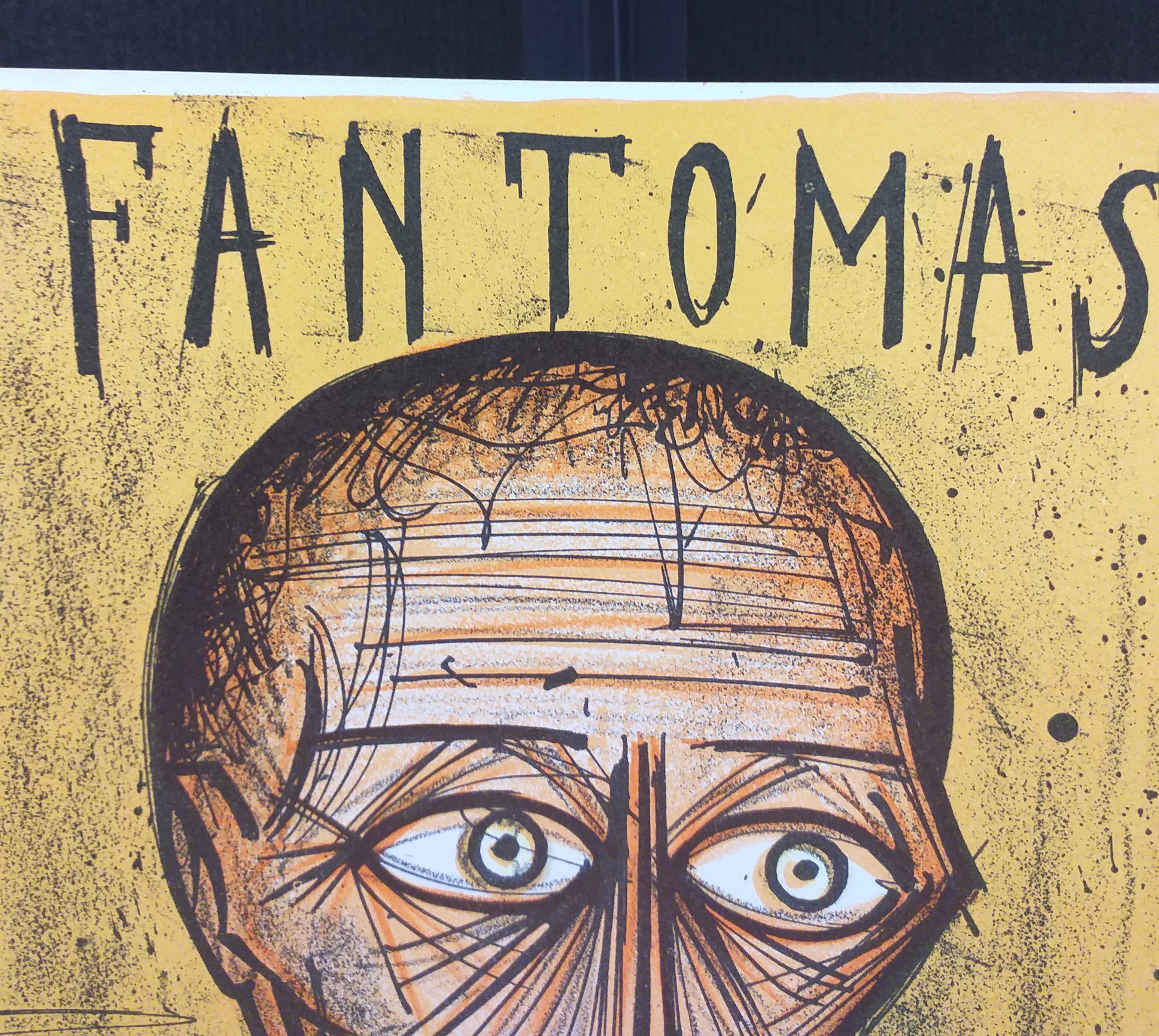 French Bernard Buffet FANTOMAS Series, Lithography Mourlot For Sale