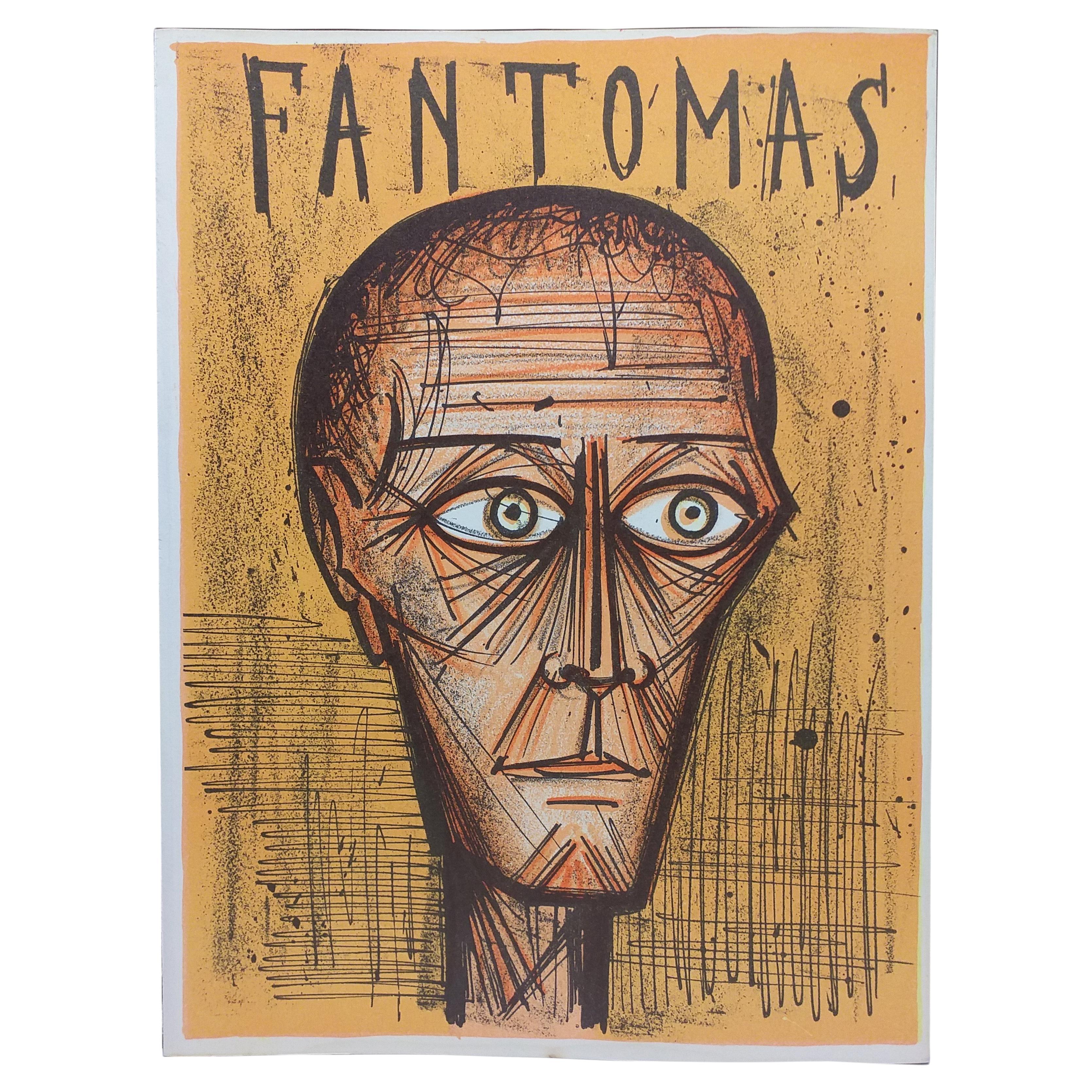 Bernard Buffet Serie FANTOMAS, Lithographie Mourlot