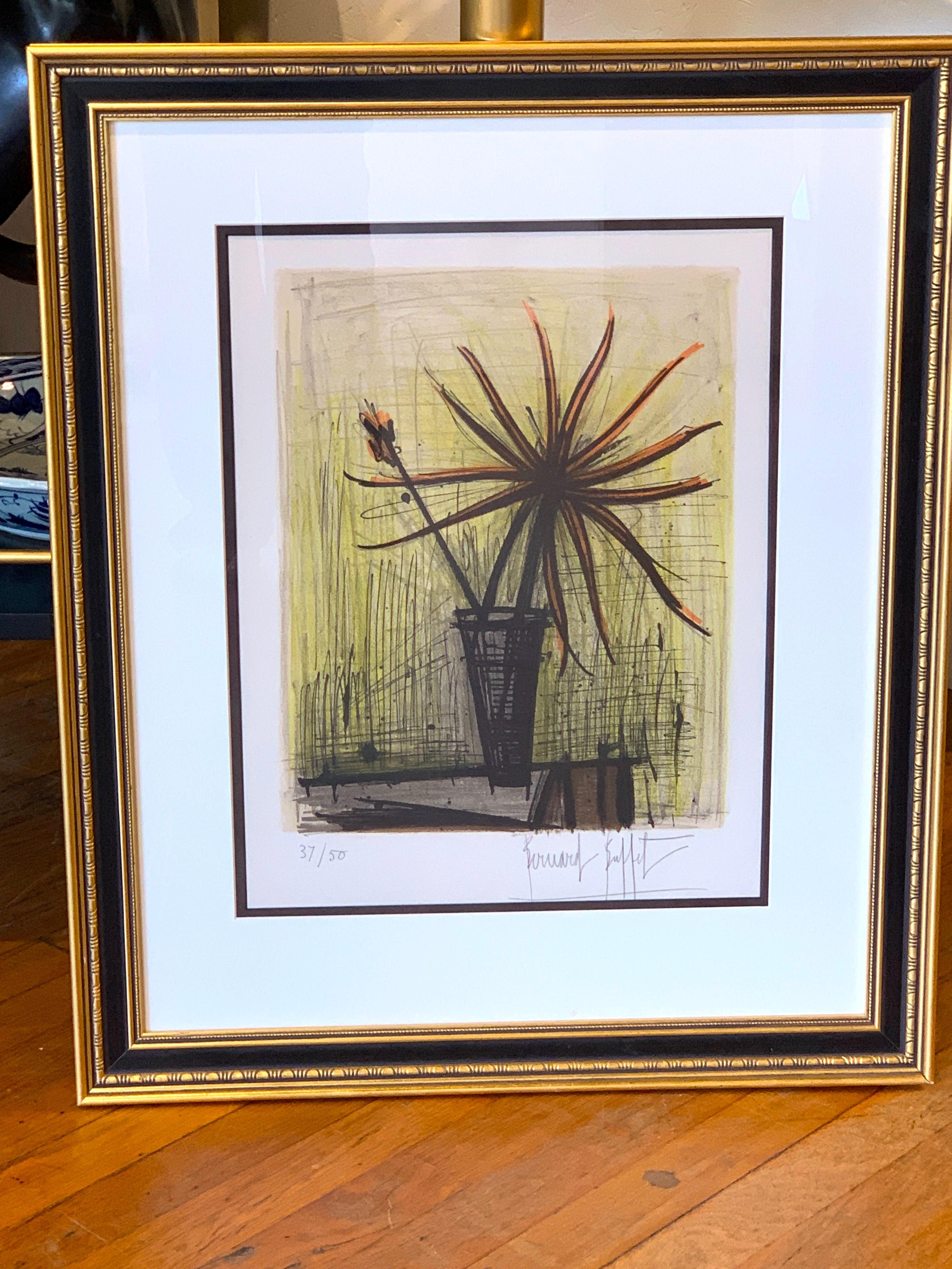 Bernard buffet, floral still life lithograph, 37/50
Numbered lower left 37/50, signed in pencil lower right bernard buffet
Work (sight) 13