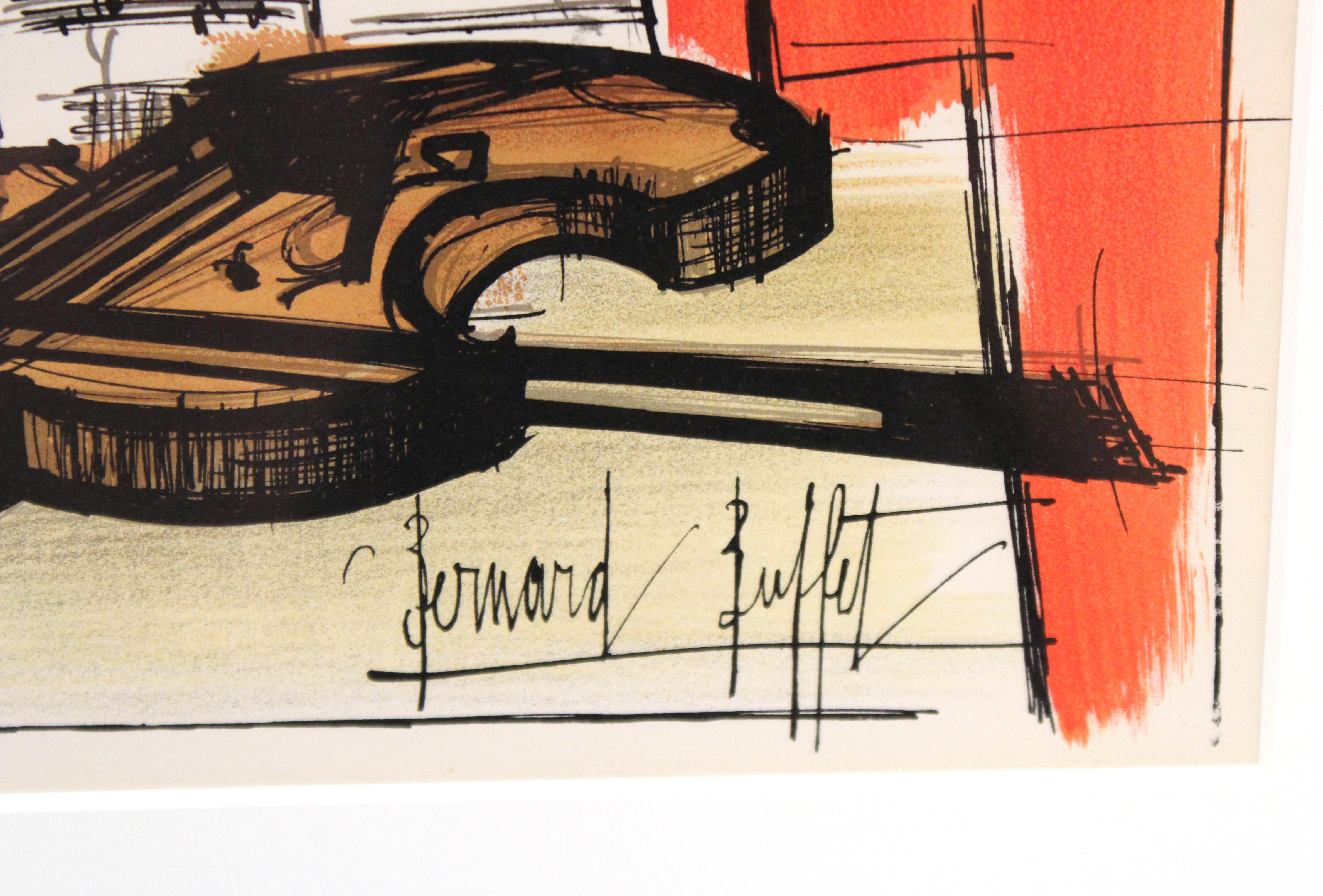 French Bernard Buffet 'Homage To Dufy' Modern Lithograph For Sale