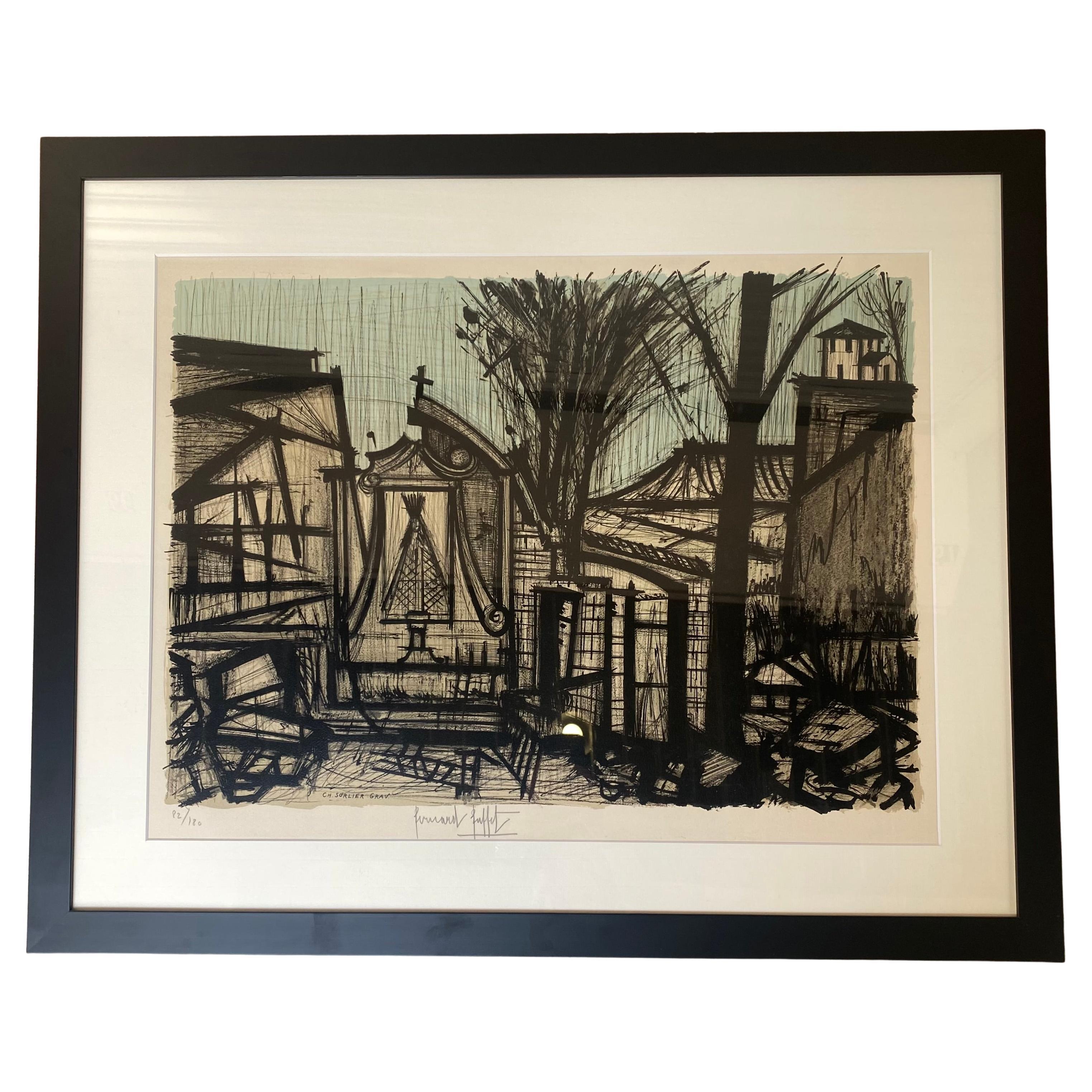 Bernard Buffet, in the Mountains  Colour Lithograph on Paper For Sale