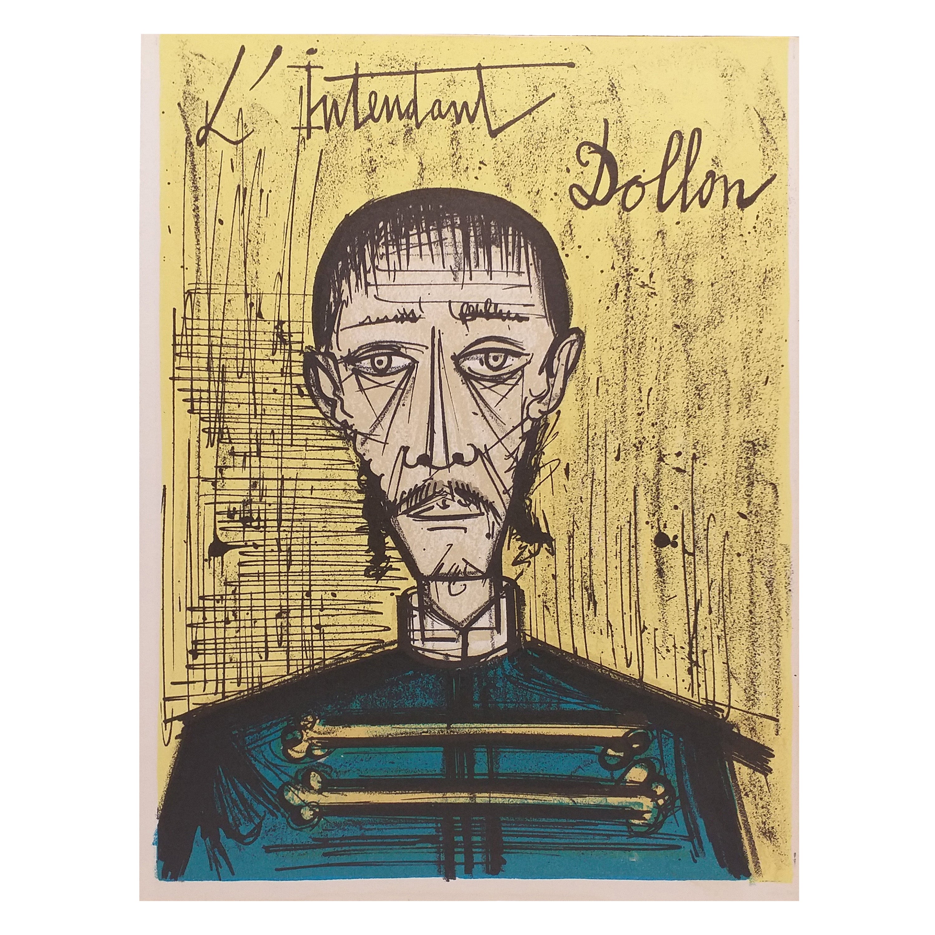 Bernard Buffet "L' INTENDANT DOLLON " FANTOMAS series - Lithography Mourlot
