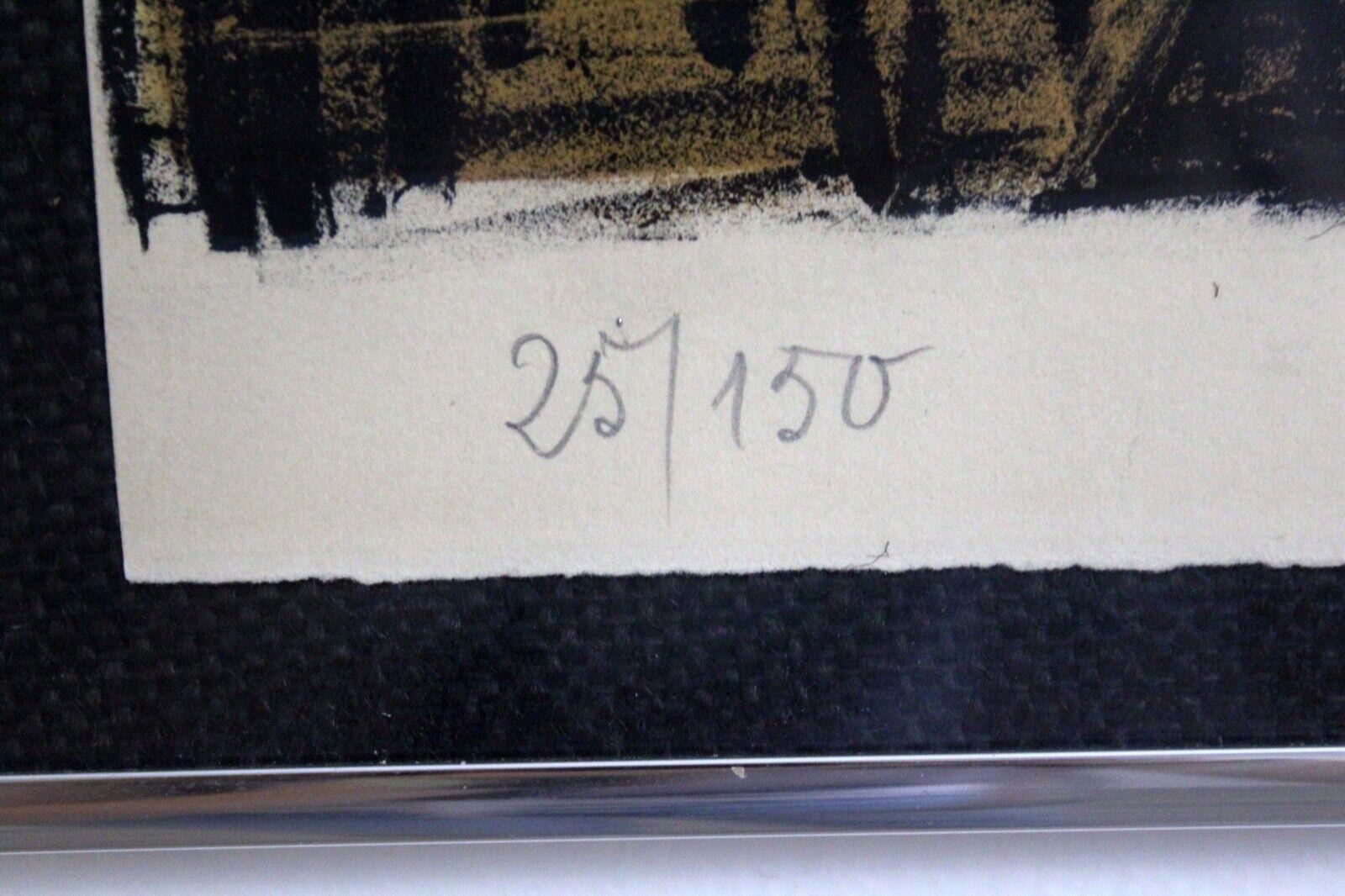 Bernard Buffet New York IV Signed Modern Lithograph 1965 Framed 25/150 3