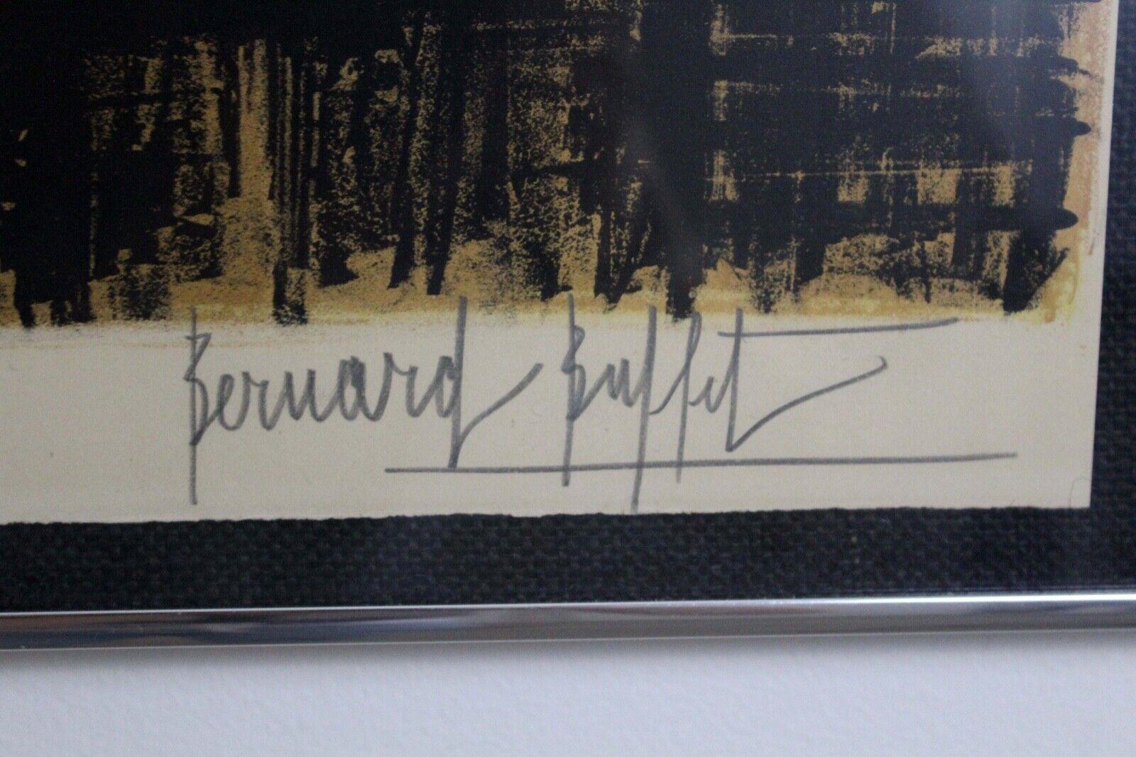 Bernard Buffet New York IV Signed Modern Lithograph 1965 Framed 25/150 4