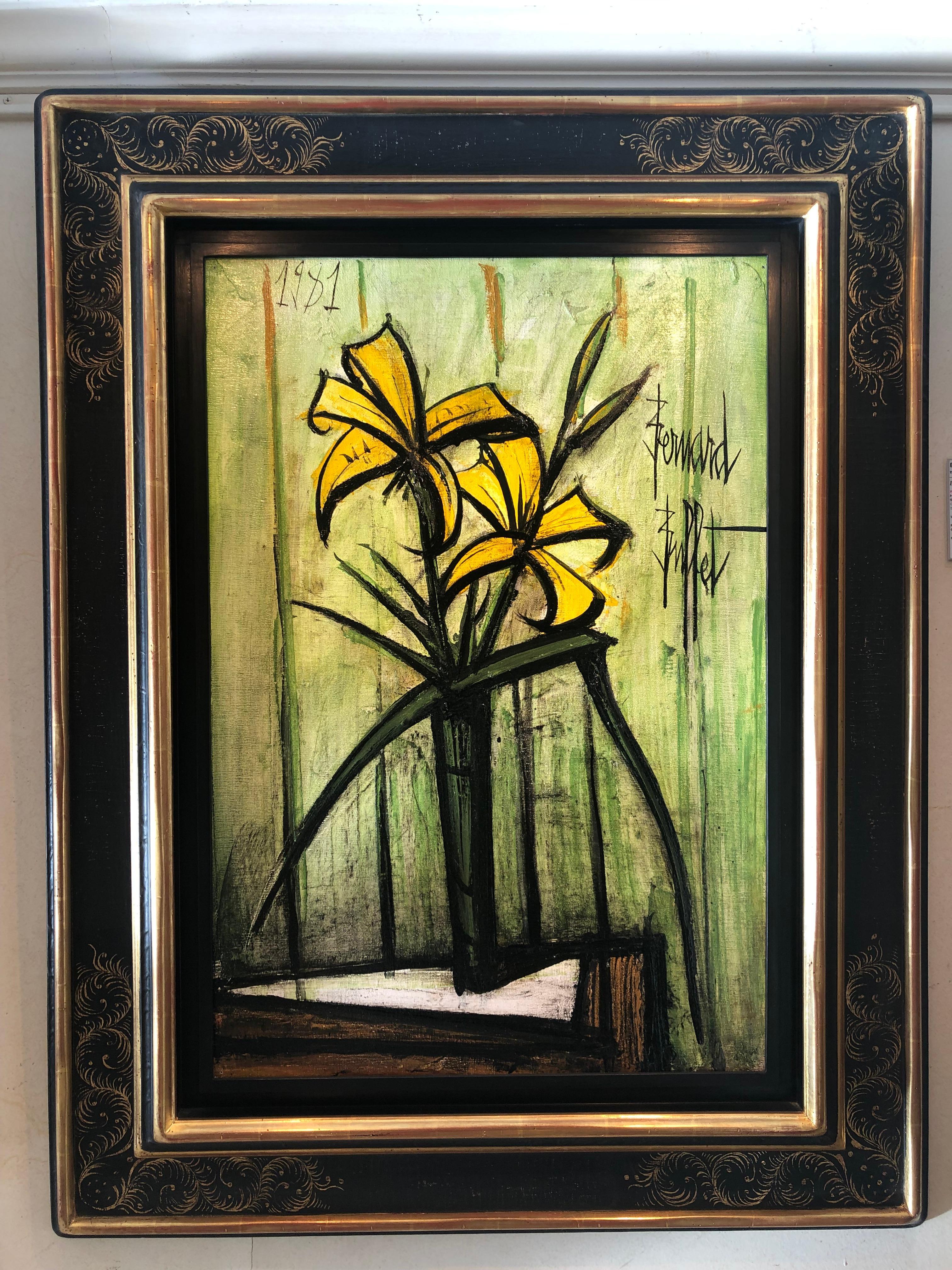 Bouquet de Liliums - Expressionist Painting by Bernard Buffet