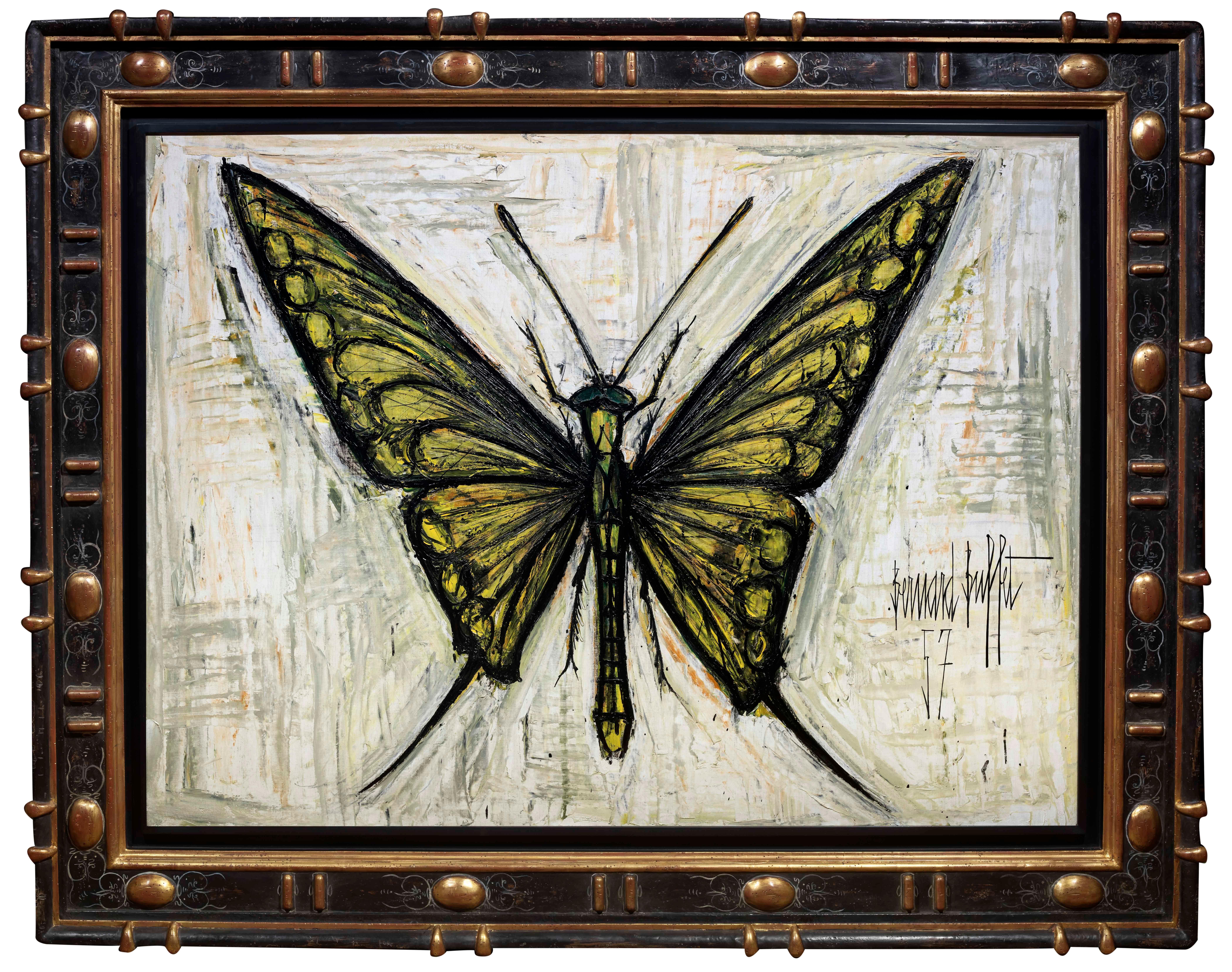Bernard Buffet Animal Painting - Butterfly
