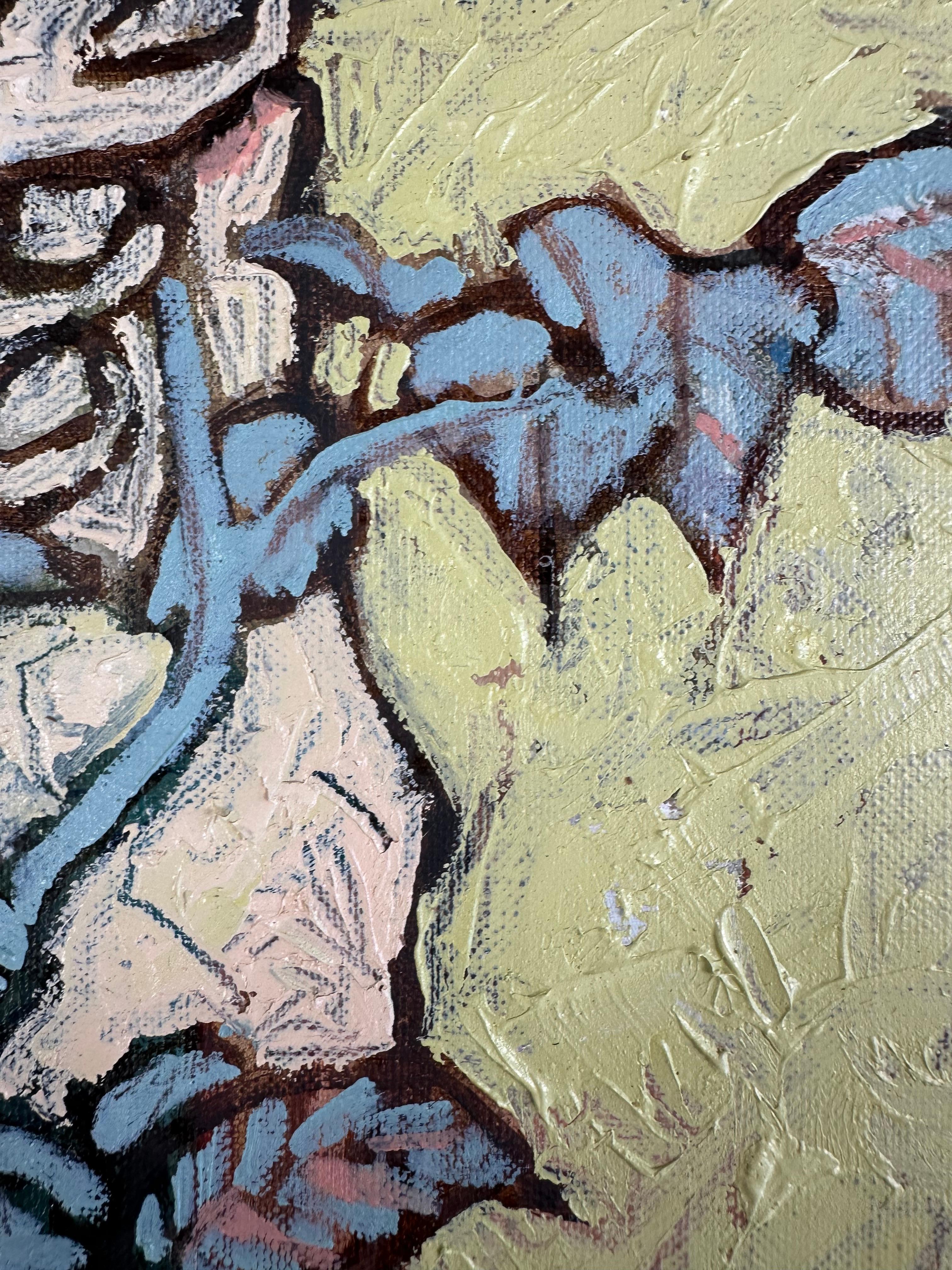 Hand mit weißer Rose (Französische Schule), Painting, von Bernard Buffet