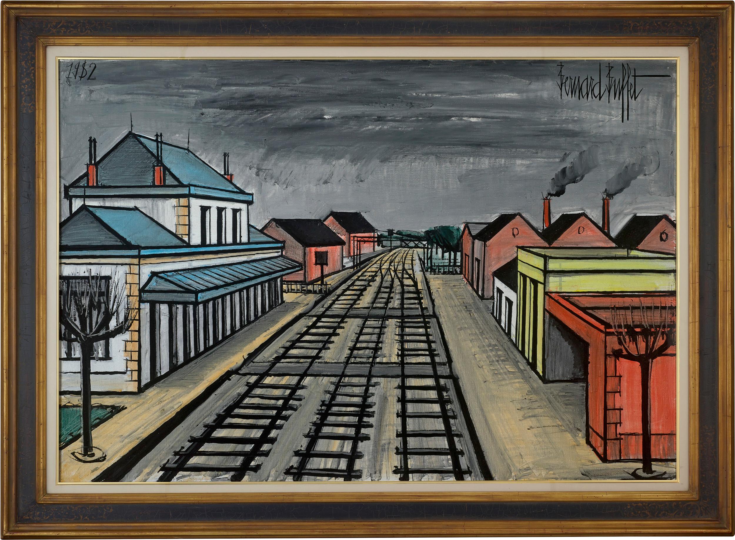 Les Rails - Painting by Bernard Buffet
