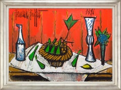 Panier di frutta e bouquet di Bernard Buffet