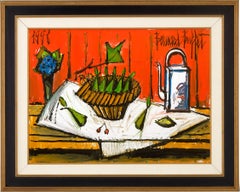 Panier de poires et théière by Bernard Buffet