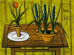Une tulipe et trois jacinthes de Bernard Buffet