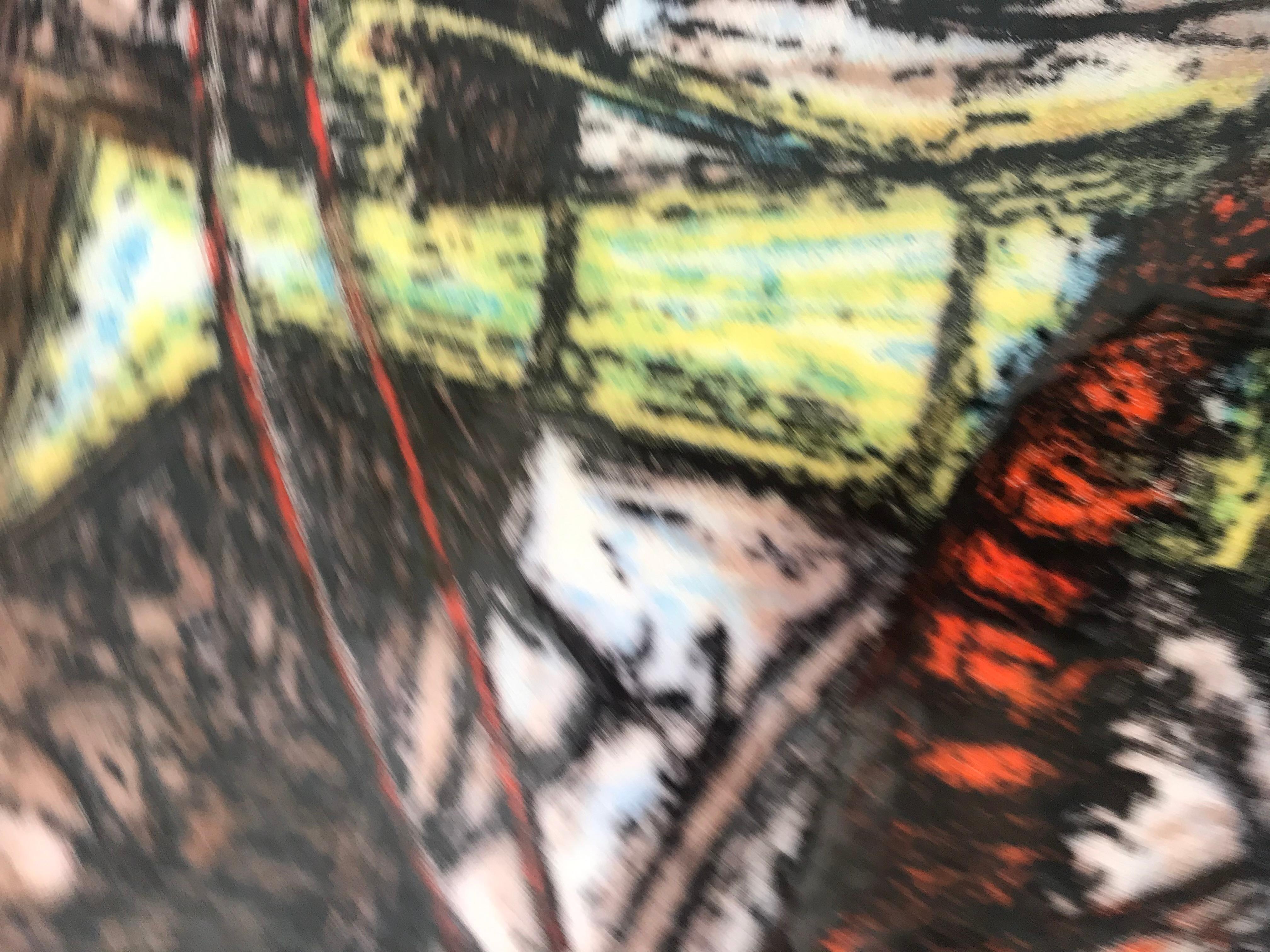 Bernard buffet oil paint on Glass period 1959 !

Bernard Buffet
