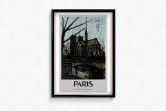 1967 Iconic travel poster for Paris by Bernard Buffet - Notre Dame de Paris